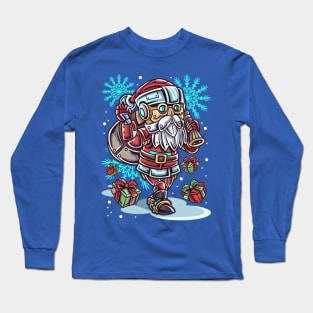 Christmas Santa Claus Robot Long Sleeve T-Shirt